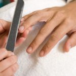 Closeup of manicure